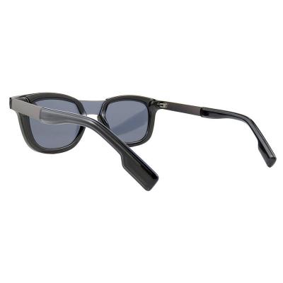 H10381(1) Unisex Spring Hinge dark olive green Hybrid Full Rim Wayfarer Modern Sunglasses Eyewear