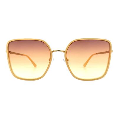 H10390(2) Women's Scratch Resistant black with gold accents Hybrid Full Rim Square Luxury Sunglasses Eyewear