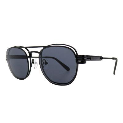H10396(2) Unisex Lightweight gold Hybrid Full Rim Aviator Luxury Sunglasses Eyewear