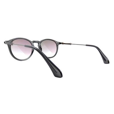 H10401(1) Unisex Premium Quality black Hybrid Full Rim Round Modern Sunglasses Eyewear