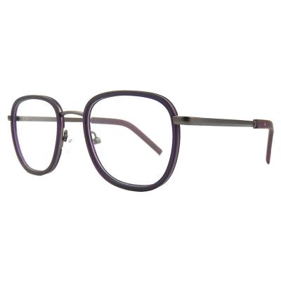 H10395(2) Unisex UV400 Protection gray marbled Hybrid Full Rim Geometric Modern Sunglasses Eyewear