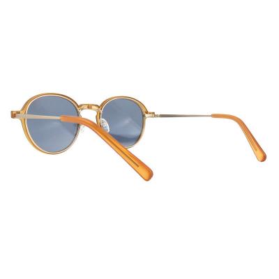 H10394(3) Unisex Lightweight dark green/teal Hybrid Full Rim Round Modern Sunglasses Eyewear