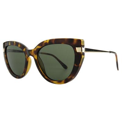 H10410(1) Women's Polarized tortoise Hybrid Full Rim Cat Eye Vintage Sunglasses Eyewear