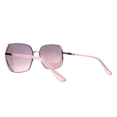 H10407(1) Women's UV400 Protection gunmetal/silver Hybrid Full Rim Geometric Luxury Sunglasses Eyewear