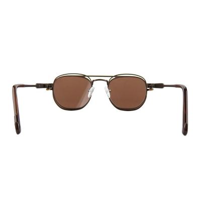 H10396(3) Unisex Spring Hinge gold Hybrid Full Rim Aviator Luxury Sunglasses Eyewear