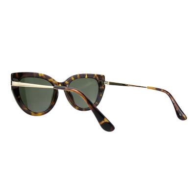 H10410(1) Women's Polarized tortoise Hybrid Full Rim Cat Eye Vintage Sunglasses Eyewear