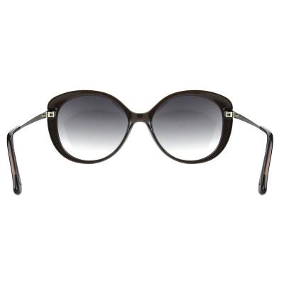 H10411(1) Women's Durable dark brown Hybrid Full Rim Round Vintage Sunglasses Eyewear