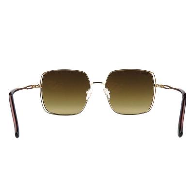 H10406(1) Women's Polarized gold Hybrid Full Rim Square Luxury Sunglasses Eyewear