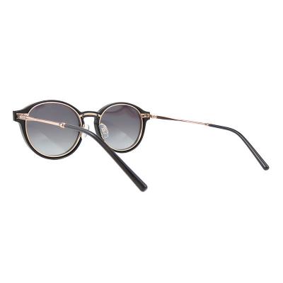H10399(2) Unisex Spring Hinge burgundy Hybrid Full Rim Round Vintage Sunglasses Eyewear