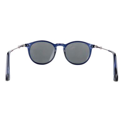 H10401(3) Unisex Scratch Resistant black Hybrid Full Rim Round Modern Sunglasses Eyewear