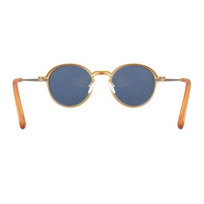 H10394(3) Unisex Lightweight dark green/teal Hybrid Full Rim Round Modern Sunglasses Eyewear
