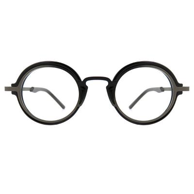 H10397(3) Unisex Lightweight clear/silver/dark gray Hybrid Full Rim Round Modern Sunglasses Eyewear