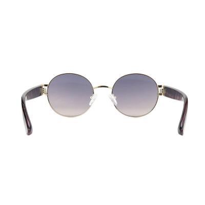 H10415(2) Women's Polarized rose gold Hybrid Full Rim Round Luxury Sunglasses Eyewear