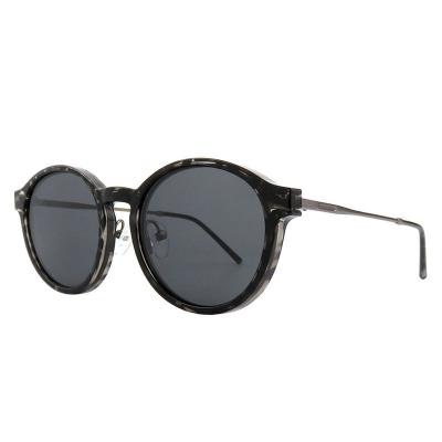 H10399(3) Unisex Spring Hinge burgundy Hybrid Full Rim Round Vintage Sunglasses Eyewear