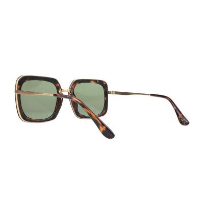 H10414(1) Women's Polarized tortoiseshell Hybrid Full Rim Square Vintage Sunglasses Eyewear