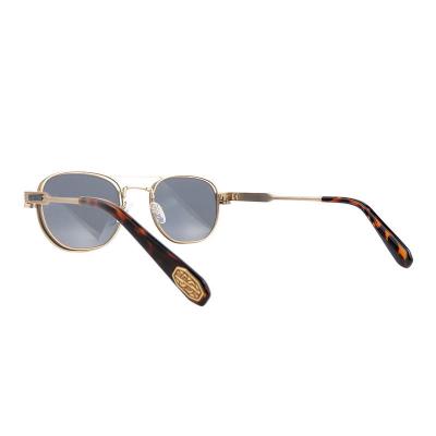 H10396(1) Unisex Scratch Resistant gold Hybrid Full Rim Aviator Luxury Sunglasses Eyewear