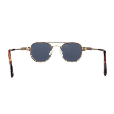 H10396(1) Unisex Scratch Resistant gold Hybrid Full Rim Aviator Luxury Sunglasses Eyewear