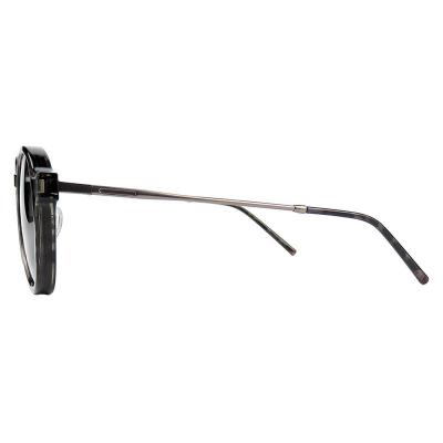 H10399(3) Unisex Spring Hinge burgundy Hybrid Full Rim Round Vintage Sunglasses Eyewear