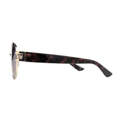 H10415(2) Women's Polarized rose gold Hybrid Full Rim Round Luxury Sunglasses Eyewear