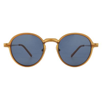 H10394(3) Unisex Lightweight dark green/teal Hybrid Full Rim Round Modern Sunglasses Eyewear