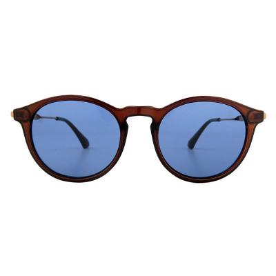 H10401(2) Unisex Lightweight black Hybrid Full Rim Round Modern Sunglasses Eyewear