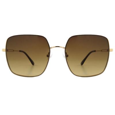 H10406(1) Women's Polarized gold Hybrid Full Rim Square Luxury Sunglasses Eyewear