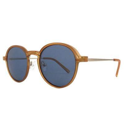 H10394(3) Unisex Lightweight dark green/teal Hybrid Full Rim Round Modern Sunglasses Eyewear
