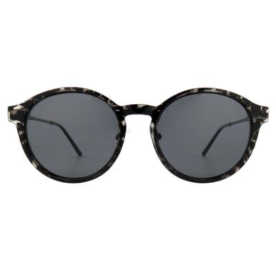 H10399(3) Unisex Spring Hinge burgundy Hybrid Full Rim Round Vintage Sunglasses Eyewear