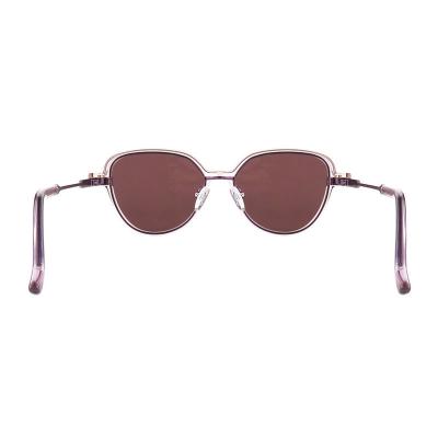 H10398(3) Unisex Lightweight amber/honey brown Hybrid Full Rim Round Vintage Sunglasses Eyewear