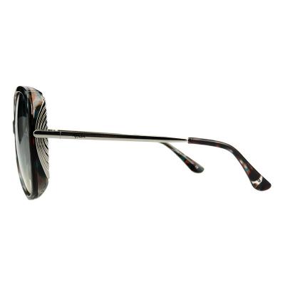 H10412(1) Women's UV400 Protection tortoiseshell with turquoise accents Hybrid Full Rim Butterfly Luxury Sunglasses Eyewear