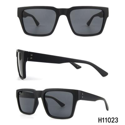 H11023 Men's Luxury Craftsmanship Matte Black Hybrid Semi Rimless Half Modern Contemporary Sunglasses Eyewear