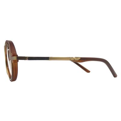 H10397(2) Unisex Hand Polished clear/silver/dark gray Hybrid Full Rim Round Modern Sunglasses Eyewear
