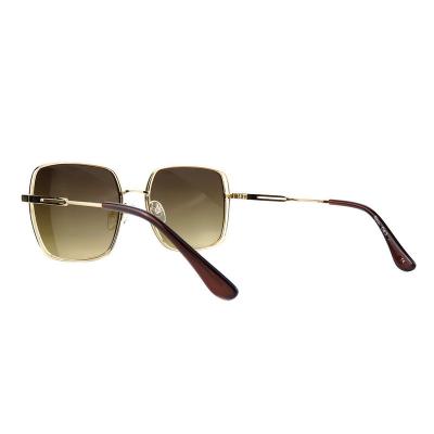 H10406(1) Women's Polarized gold Hybrid Full Rim Square Luxury Sunglasses Eyewear