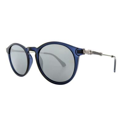 H10401(3) Unisex Scratch Resistant black Hybrid Full Rim Round Modern Sunglasses Eyewear