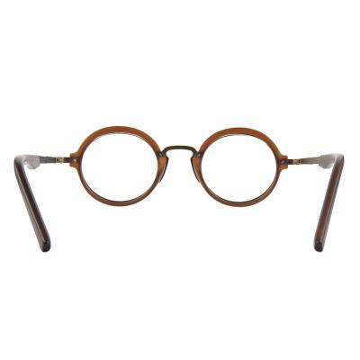 H10397(2) Unisex Hand Polished clear/silver/dark gray Hybrid Full Rim Round Modern Sunglasses Eyewear
