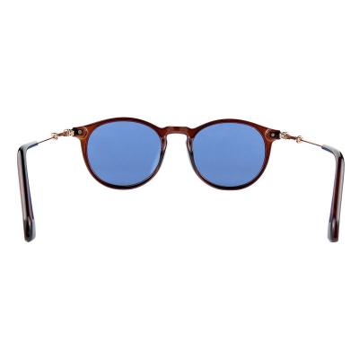 H10401(2) Unisex Lightweight black Hybrid Full Rim Round Modern Sunglasses Eyewear