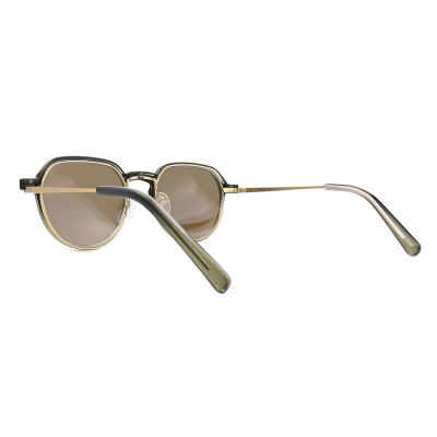 H10400(2) Unisex Spring Hinge burgundy gradient Hybrid Full Rim Geometric Modern Sunglasses Eyewear