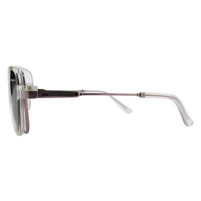 H10398(2) Unisex Scratch Resistant amber/honey brown Hybrid Full Rim Round Vintage Sunglasses Eyewear
