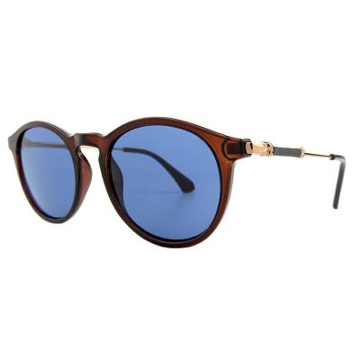 H10401(2) Unisex Lightweight black Hybrid Full Rim Round Modern Sunglasses Eyewear