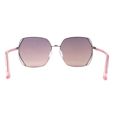 H10407(1) Women's UV400 Protection gunmetal/silver Hybrid Full Rim Geometric Luxury Sunglasses Eyewear