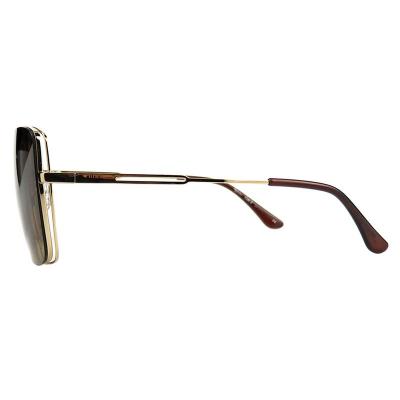H10406(1) Women's Polarized gold Hybrid Full Rim Square Luxury Sunglasses Eyewear