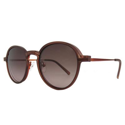 H10394(2) Unisex UV400 Protection dark green/teal Hybrid Full Rim Round Modern Sunglasses Eyewear