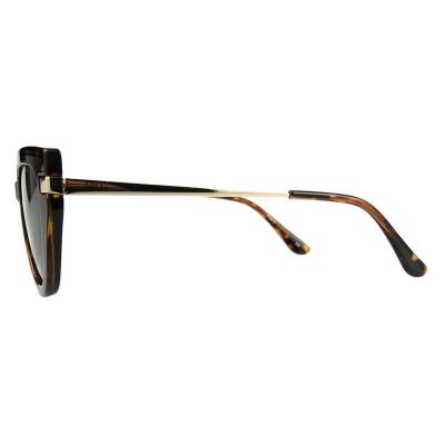 H10410(1) Women's Polarized tortoise Hybrid Full Rim Cat Eye Vintage Sunglasses Eyewear