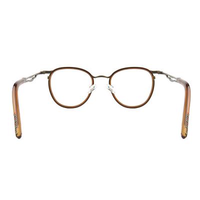 H10393(2) Unisex Lightweight gold Hybrid Full Rim Round Vintage Sunglasses Eyewear