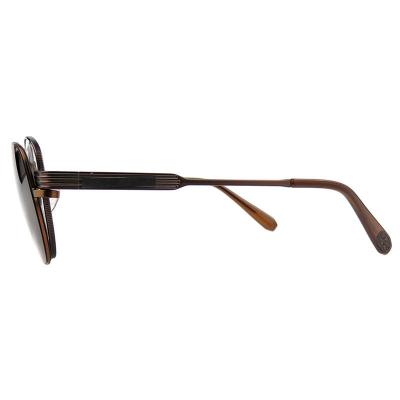 H10396(3) Unisex Spring Hinge gold Hybrid Full Rim Aviator Luxury Sunglasses Eyewear