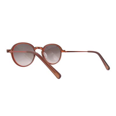 H10394(2) Unisex UV400 Protection dark green/teal Hybrid Full Rim Round Modern Sunglasses Eyewear