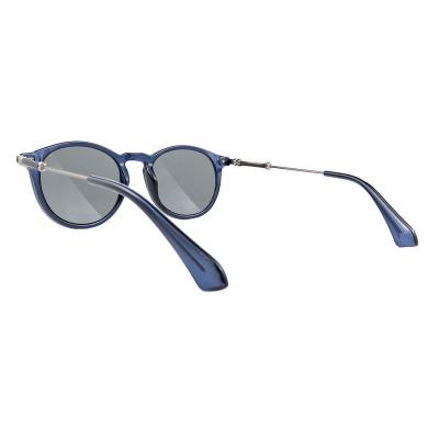 H10401(3) Unisex Scratch Resistant black Hybrid Full Rim Round Modern Sunglasses Eyewear