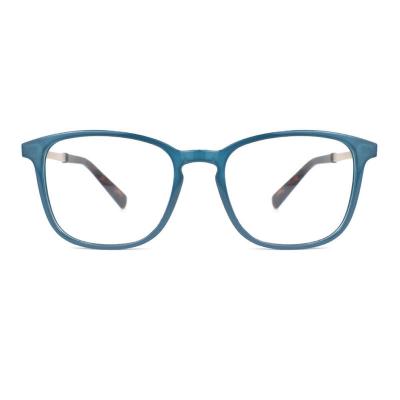 H20251(1) Unisex Spring Hinge teal / blue-green Hybrid Full Rim Square Modern Sunglasses Eyewear