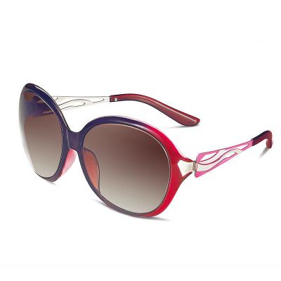 H8229 Women's Hand Polished black Hybrid Full Rim Oval Modern Sunglasses Eyewear