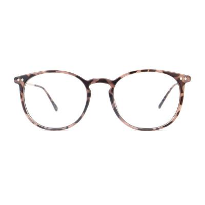 H20248(2) Unisex Lightweight gray tortoiseshell Hybrid Full Rim Round Modern Sunglasses Eyewear